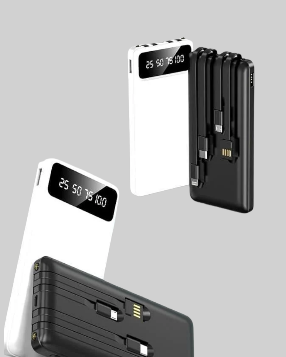 1210379_7-135.png 20.000mAh PD Powerbank LED Işık LCD Ekran Dahili Kablo Çoklu Giriş - Görsel 1