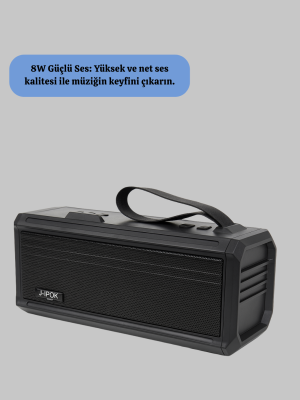 Kablosuz J-IPOX P520 Bluetooth Hoparlör Uzun Pil Ömrü ve Mikrofon