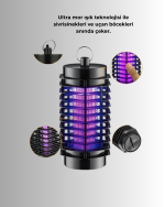 Elektrikli UV Işıklı Sivrisinek ve Böcek Öldürücü – Sessiz ve Güvenli Tuzak - Görsel 3