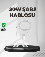 Yüksek Saflıkta Bakır Çekirdekli 30W Hızlı Şarj Kablosu - Görsel 5