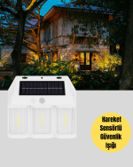 Güneş Enerjili 3 Modlu Duvar Apliği – Bahçe ve Garaj Aydınlatması - Görsel 3