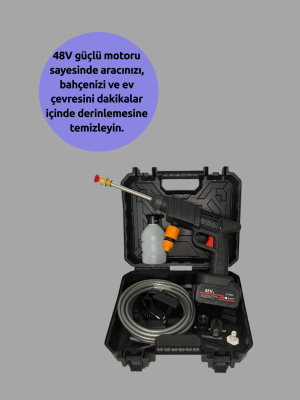 Akülü Basınçlı Yıkama Tabancası 450PSI Su Püskürtme Makinesi