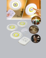 3 Lü Pilli Kablosuz Led Spot Lamba Seti Kumandalı Kolay Montaj Aydınlatma - Görsel 4