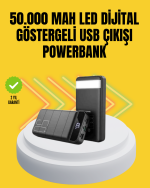 Profesyonel 50.000 mAh Powerbank – Aynı Anda Birden Fazla Cihaz Şarj Eden, Dayanıklı ve Güvenli Taşınabilir Şarj Cihazı - Görsel 5
