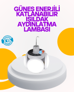 Solar Enerjili Katlanabilir Led Kamp ve Bahçe Lambası - Görsel 5
