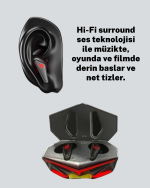 Bluetooth 5.0 Kablosuz Gaming Kulaklık Ergonomik Tasarım - Görsel 3