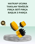 Matkap Uyumlu Temizlik Fırçası Seti 3’lü Çok Amaçlı - Görsel 5