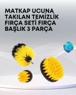 3’lü Matkap Ucu Temizlik Fırçası Seti Çok Amaçlı - Görsel 5
