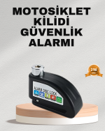 Ekonomik Alarm Disk Kilidi Motosiklet Scooter Bisiklet Güvenlik - Görsel 5