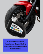 Ekonomik Alarm Disk Kilidi Motosiklet Scooter Bisiklet Güvenlik - Görsel 2