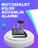 Su Geçirmez Alarm Disk Kilidi Motosiklet Scooter Bisiklet Güvenlik - Görsel 5