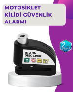 110 dB Alarm Disk Kilidi Motosiklet Scooter Bisiklet Güvenlik - Görsel 5