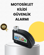 Çelik Gövdeli Alarm Disk Kilidi Motosiklet ve Bisiklet İçin Güvenlik - Görsel 5
