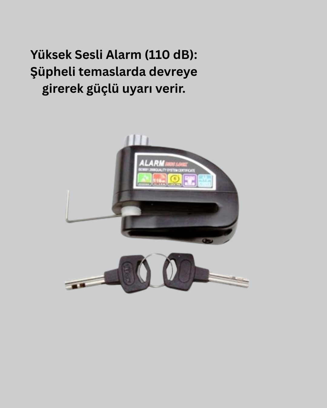 1210533_11-5.png Disk Fren Kilidi Alarmlı Anti Hırsızlık Motosiklet Scooter Bisiklet - Görsel 1