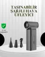 Taşınabilir Şarjlı Güçlü Hava Üfleme Aleti Çok Yönlü Kullanım - Görsel 5