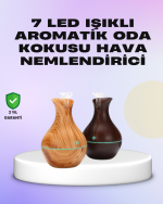 Ultrasonik Ahşap Desenli 130ml Aromaterapi Difüzör ve Hava Nemlendirici - Görsel 5