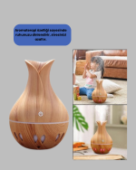 Ultrasonik Ahşap Desenli 130ml Aromaterapi Difüzör ve Hava Nemlendirici - Görsel 2