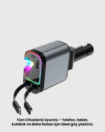 Renault, Peugeot, Citroen, Fiat Araçlar için Hızlı Şarjlı Araç Çakmaklık Adaptörü - Görsel 4