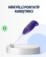 Mini Pilli Portatif Karıştırıcı – Cappuccino, Latte, Frappe ve Kahve Köpürtücü - Görsel 5