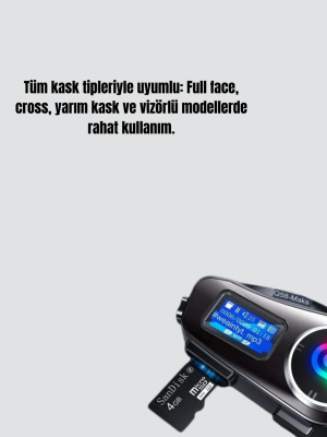 500 Metre İnterkom Mesafeli Kask Kulaklığı Gürültü Engelleyici
