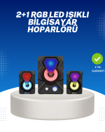 RGB Işıklı USB Hoparlör Seti 9W Çıkış Gücü Derin Bas - Görsel 5