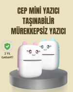Taşınabilir Mini Termal Yazıcı 200 DPI Bluetooth Bağlantılı - Görsel 5