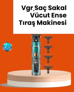 VGR V-695 Şarjlı Saç Sakal Tıraş Makinesi 2600mAh Batarya ve Kılavuz Taraklı - Görsel 5