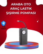 USB Şarjlı Kompakt Elektrikli Hava Kompresörü 3000 mAh - Görsel 5