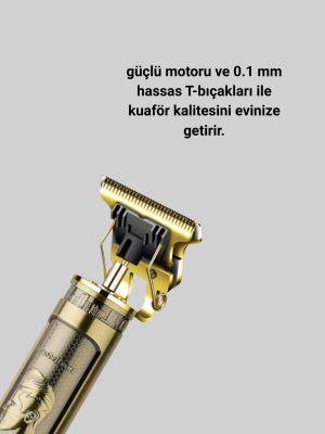 LCD Ekranlı Şarjlı Tıraş Makinesi Erkek Saç Sakal Kesme