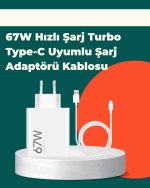 Güvenli ve Hızlı Şarj İçin 67W Turbo Adaptör Type-C Kablo ile - Görsel 5