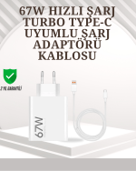 Type-C Uyumlu 67W Turbo Hızlı Şarj Aleti Akıllı Koruma Sistemli - Görsel 5