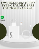 67W Güçlü Şarj Adaptörü ve Turbo Kablo Uzun Ömürlü Dayanıklı Tasarım - Görsel 5