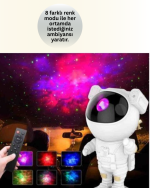 Bluetooth ve Dahili Ses Özellikli Astronot Projeksiyon Lambası