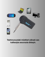 Taşınabilir Bluetooth AUX Araç Müzik ve Konuşma Kiti - Görsel 2