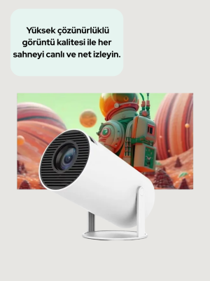 Ultra Pro Full HD ve 4K Destekli 130 İnç Projeksiyon Cihazı