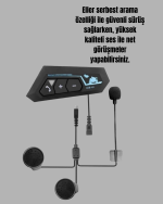 Motosiklet Sürüşleri İçin BT22 Kask Bluetooth Kulaklık Mikrofonlu