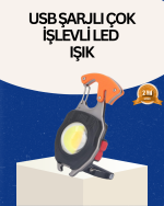 USB Şarjlı Mini LED Anahtarlık Fener - Görsel 5