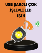 LED Işıklı Acil Durum Düdüklü Anahtarlık Fener - Görsel 5