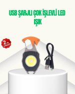 Çok İşlevli USB Şarjlı Anahtarlık Fener - Görsel 5