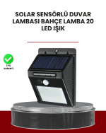 Bahçe ve Dış Mekanlar İçin Güneş Enerjili 20 LED Hareket Sensörlü Lamba - Görsel 5