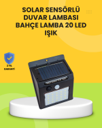 Güneş Paneli ile Şarj Olan 20 LED Dış Mekan Hareket Sensörlü Lamba - Görsel 5