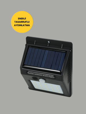 Güneş Paneli ile Şarj Olan 20 LED Dış Mekan Hareket Sensörlü Lamba