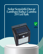 Sensörlü 20 LED Solar Duvar Lambası 3 Metre Algılama Mesafesi - Görsel 5