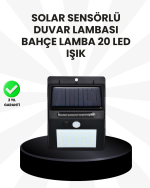 Su Geçirmez IP65 20 LED Solar Sensörlü Bahçe ve Veranda Aydınlatma - Görsel 5