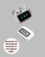 Dokunmatik Kontrollü Gürültü Önleyici Bluetooth Kulaklık Şarj Göstergeli - Görsel 2
