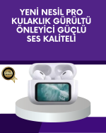 Dokunmatik Ekranlı Bluetooth Kulaklık ANC Gürültü Önleme Suya Dayanıklı - Görsel 5