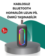Renkli LED Işıklı Kablosuz Hoparlör IP67 Sertifikalı - Görsel 5