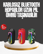Taşınabilir Şarjlı Bluetooth Hoparlör Güçlü Bas - Görsel 5