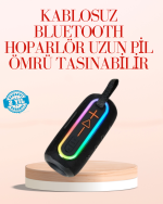 Taşınabilir Bluetooth Hoparlör Kırmızı IP67 Su Geçirmez - Görsel 5
