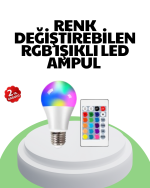 2025 RGB LED Ampul Uzaktan Kumandalı Renkli Işık A Kalite - Görsel 5